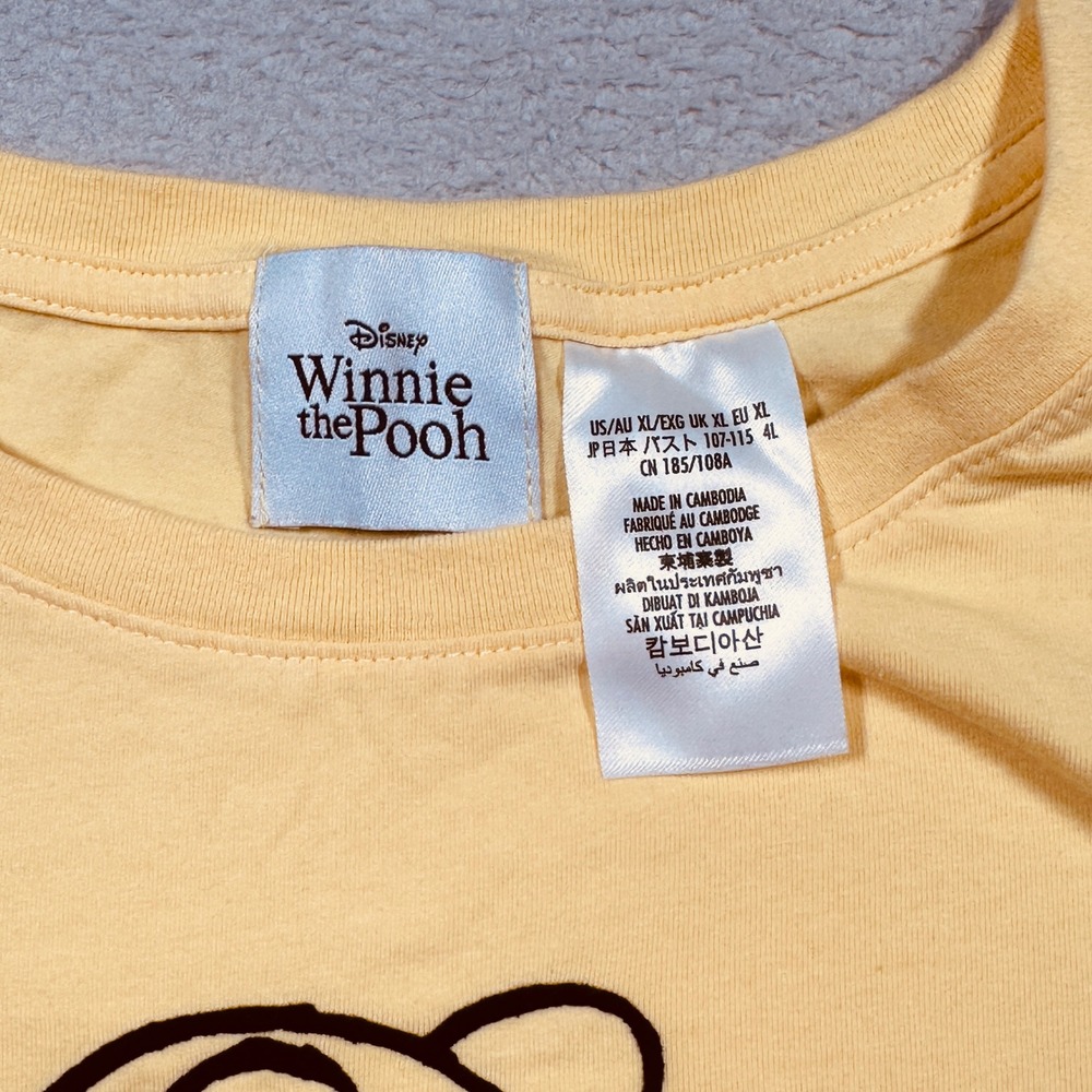 Disney Winnie the Pooh Tank Top Women XL Yellow Piglet Graphic Tee Sleeveless - Picture 3 of 9